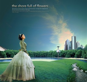 城市美女风景PSD素材